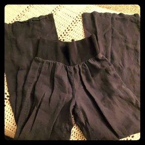 Wide leg linen pants